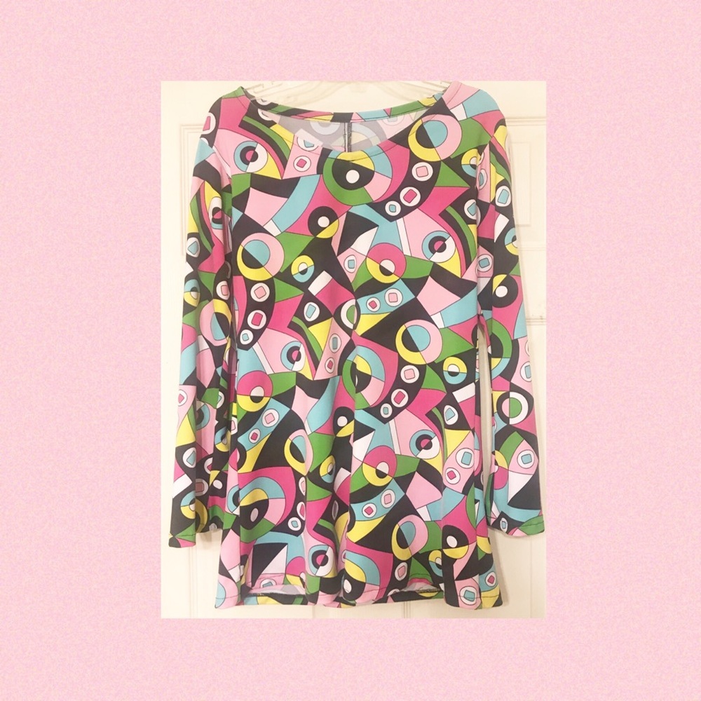 Retro 70’s inspired women’s dress.